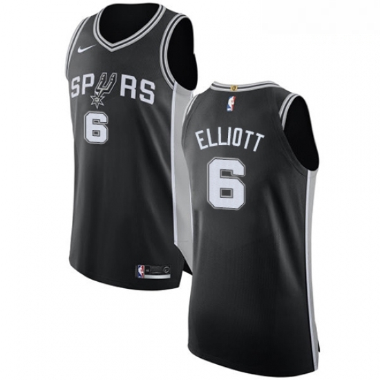 Mens Nike San Antonio Spurs 6 Sean Elliott Authentic Black Road NBA Jersey Icon Edition Mens Nike San Antonio Spurs 6 Sean Elliott Authentic Black Road NBA Jersey Icon Edition