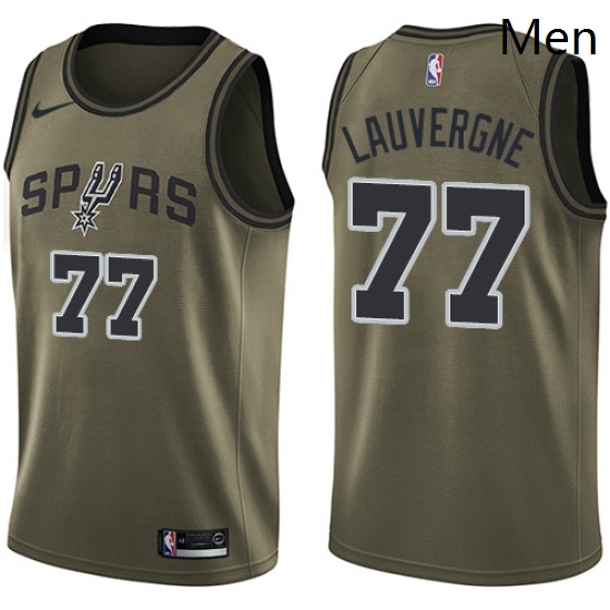 Mens Nike San Antonio Spurs 77 Joffrey Lauvergne Swingman Green Salute to Service NBA Jersey Mens Nike San Antonio Spurs 77 Joffrey Lauvergne Swingman Green Salute to Service NBA Jersey
