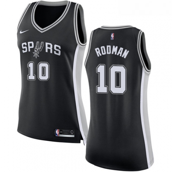 Womens Nike San Antonio Spurs 10 Dennis Rodman Swingman Black Road NBA Jersey Icon Edition Womens Nike San Antonio Spurs 10 Dennis Rodman Swingman Black Road NBA Jersey Icon Edition