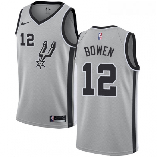 Womens Nike San Antonio Spurs 12 Bruce Bowen Swingman Silver Alternate NBA Jersey Statement Edition Womens Nike San Antonio Spurs 12 Bruce Bowen Swingman Silver Alternate NBA Jersey Statement Edition