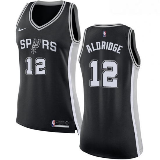 Womens Nike San Antonio Spurs 12 LaMarcus Aldridge Swingman Black Road NBA Jersey Icon Edition Womens Nike San Antonio Spurs 12 LaMarcus Aldridge Swingman Black Road NBA Jersey Icon Edition