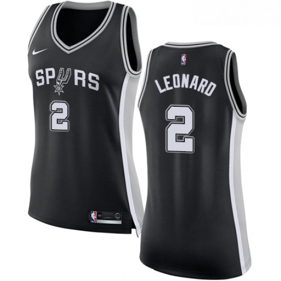 Womens Nike San Antonio Spurs 2 Kawhi Leonard Authentic Black Road NBA Jersey Icon Edition Womens Nike San Antonio Spurs 2 Kawhi Leonard Authentic Black Road NBA Jersey Icon Edition