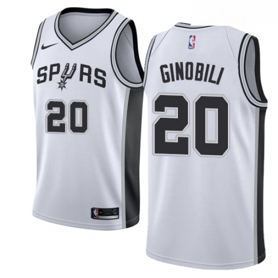 Womens Nike San Antonio Spurs 20 Manu Ginobili Swingman White Home NBA Jersey Association Edition Womens Nike San Antonio Spurs 20 Manu Ginobili Swingman White Home NBA Jersey Association Edition