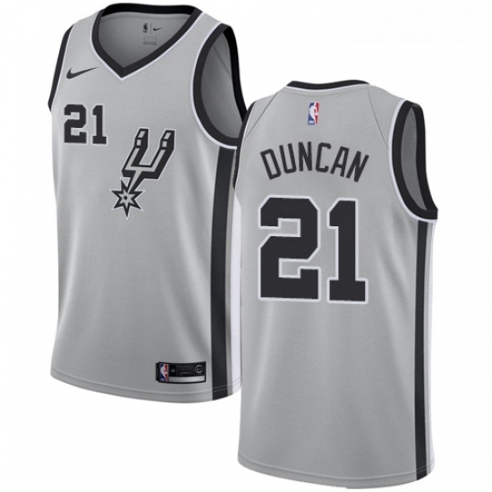 Womens Nike San Antonio Spurs 21 Tim Duncan Swingman Silver Alternate NBA Jersey Statement Edition Womens Nike San Antonio Spurs 21 Tim Duncan Swingman Silver Alternate NBA Jersey Statement Edition