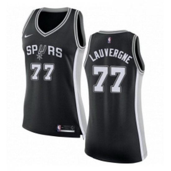 Womens Nike San Antonio Spurs 77 Joffrey Lauvergne Authentic Black Road NBA Jersey Icon Edition Womens Nike San Antonio Spurs 77 Joffrey Lauvergne Authentic Black Road NBA Jersey Icon Edition