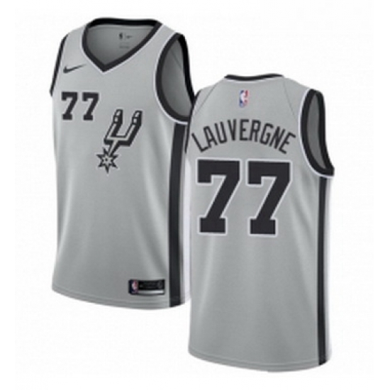 Womens Nike San Antonio Spurs 77 Joffrey Lauvergne Swingman Silver Alternate NBA Jersey Statement Edition Womens Nike San Antonio Spurs 77 Joffrey Lauvergne Swingman Silver Alternate NBA Jersey Statement Edition