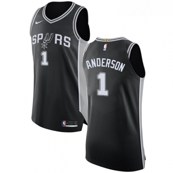Youth Nike San Antonio Spurs 1 Kyle Anderson Authentic Black Road NBA Jersey Icon Edition Youth Nike San Antonio Spurs 1 Kyle Anderson Authentic Black Road NBA Jersey Icon Edition