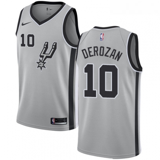 Youth Nike San Antonio Spurs 10 DeMar DeRozan Swingman Silver NBA Jersey Statement Edition Youth Nike San Antonio Spurs 10 DeMar DeRozan Swingman Silver NBA Jersey Statement Edition