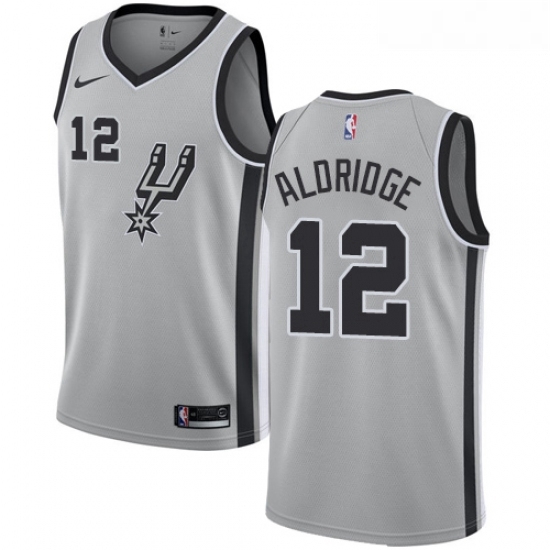 Youth Nike San Antonio Spurs 12 LaMarcus Aldridge Swingman Silver Alternate NBA Jersey Statement Edition Youth Nike San Antonio Spurs 12 LaMarcus Aldridge Swingman Silver Alternate NBA Jersey Statement Edition