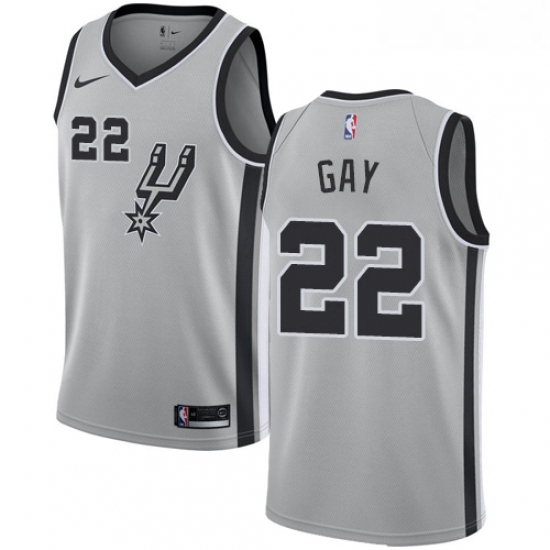 Youth Nike San Antonio Spurs 22 Rudy Gay Authentic Silver Alternate NBA Jersey Statement Edition Youth Nike San Antonio Spurs 22 Rudy Gay Authentic Silver Alternate NBA Jersey Statement Edition