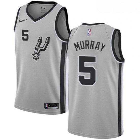 Youth Nike San Antonio Spurs 5 Dejounte Murray Swingman Silver Alternate NBA Jersey Statement Edition Youth Nike San Antonio Spurs 5 Dejounte Murray Swingman Silver Alternate NBA Jersey Statement Edition