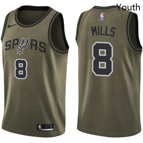 Youth Nike San Antonio Spurs 8 Patty Mills Swingman Green Salute to Service NBA Jersey Youth Nike San Antonio Spurs 8 Patty Mills Swingman Green Salute to Service NBA Jersey