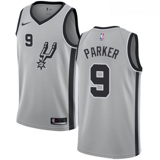 Youth Nike San Antonio Spurs 9 Tony Parker Swingman Silver Alternate NBA Jersey Statement Edition Youth Nike San Antonio Spurs 9 Tony Parker Swingman Silver Alternate NBA Jersey Statement Edition
