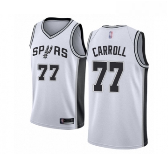 Youth San Antonio Spurs 77 DeMarre Carroll Swingman White Basketball Jersey Association Edition Youth San Antonio Spurs 77 DeMarre Carroll Swingman White Basketball Jersey Association Edition
