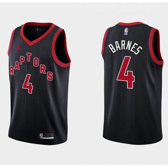 Men Toronto Raptors 4 Scottie Barnes Black Statement Edition Stitched Basketball Jersey Men Toronto Raptors 4 Scottie Barnes Black Statement Edition Stitched Basketball Jersey
