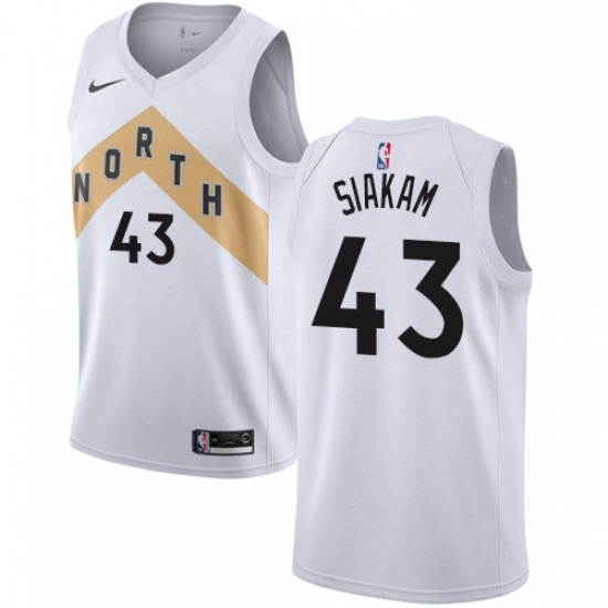 Mens Nike Toronto Raptors 43 Pascal Siakam Swingman White NBA Jersey City Edition Mens Nike Toronto Raptors 43 Pascal Siakam Swingman White NBA Jersey City Edition