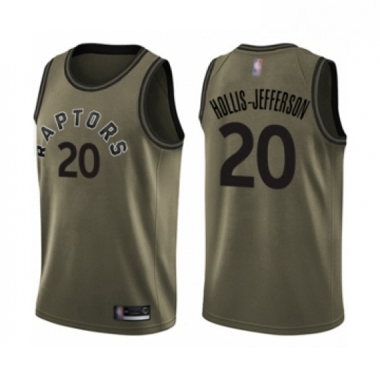 Mens Toronto Raptors 20 Rondae Hollis Jefferson Swingman Green Salute to Service Basketball Jersey Mens Toronto Raptors 20 Rondae Hollis Jefferson Swingman Green Salute to Service Basketball Jersey