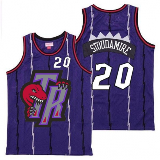 Raptors 20 Damon Stoudamire Purple Big Gray TR Logo Retro Jersey Raptors 20 Damon Stoudamire Purple Big Gray TR Logo Retro Jersey