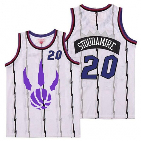 Raptors 20 Damon Stoudamire White Logo Retro Jersey Raptors 20 Damon Stoudamire White Logo Retro Jersey