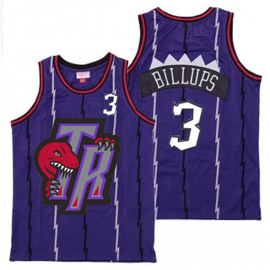 Raptors 3 Chauncey Billups Purple Big Gray TR Logo Retro Jersey Raptors 3 Chauncey Billups Purple Big Gray TR Logo Retro Jersey