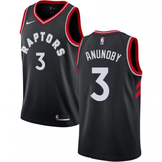 Womens Nike Toronto Raptors 3 OG Anunoby Swingman Black Alternate NBA Jersey Statement Edition Womens Nike Toronto Raptors 3 OG Anunoby Swingman Black Alternate NBA Jersey Statement Edition