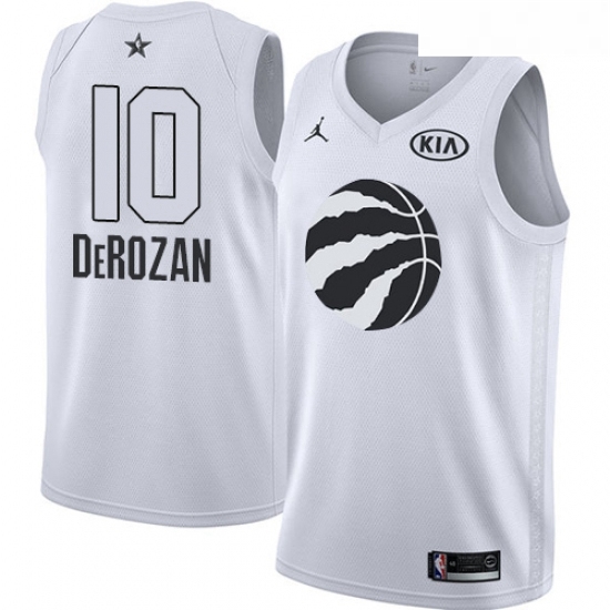 Youth Nike Jordan Toronto Raptors 10 DeMar DeRozan Swingman White 2018 All Star Game NBA Jersey Youth Nike Jordan Toronto Raptors 10 DeMar DeRozan Swingman White 2018 All Star Game NBA Jersey