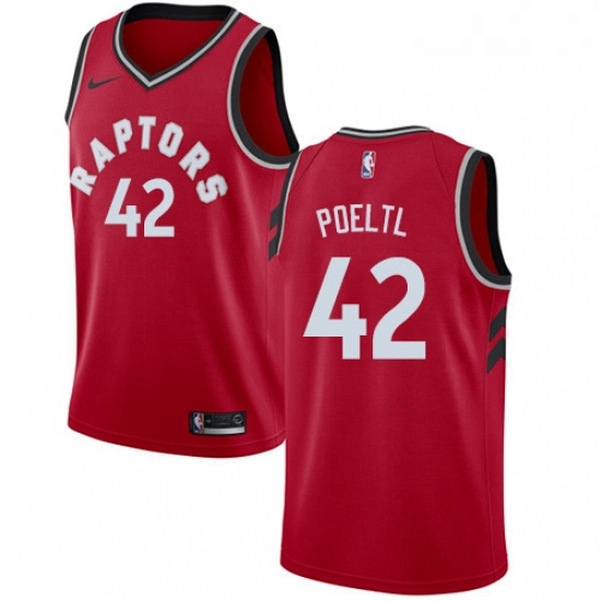Youth Nike Toronto Raptors 42 Jakob Poeltl Swingman Red Road NBA Jersey Icon Edition Youth Nike Toronto Raptors 42 Jakob Poeltl Swingman Red Road NBA Jersey Icon Edition