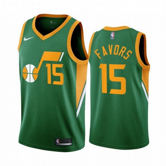 Men Utah Jazz 15 Derrick Favors Green NBA Swingman 2020 21 Earned Edition Jersey Men Utah Jazz 15 Derrick Favors Green NBA Swingman 2020 21 Earned Edition Jersey