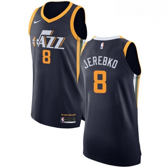 Mens Nike Utah Jazz 8 Jonas Jerebko Authentic Navy Blue Road NBA Jersey Icon Edition Mens Nike Utah Jazz 8 Jonas Jerebko Authentic Navy Blue Road NBA Jersey Icon Edition