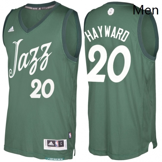Mens Utah Jazz 20 Gordon Hayward adidas Green 2016 2017 Christmas Day NBA Swingman Jersey Mens Utah Jazz 20 Gordon Hayward adidas Green 2016 2017 Christmas Day NBA Swingman Jersey