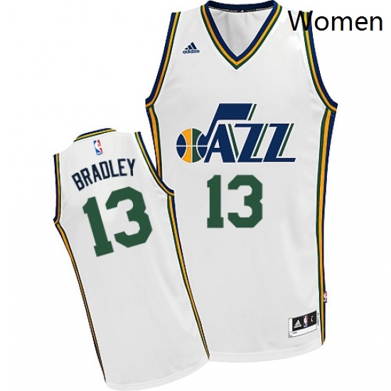 Womens Adidas Utah Jazz 13 Tony Bradley Swingman White Home NBA Jersey Womens Adidas Utah Jazz 13 Tony Bradley Swingman White Home NBA Jersey