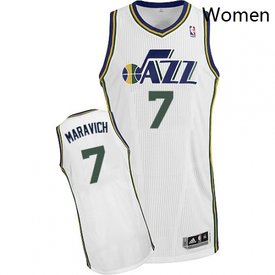 Womens Adidas Utah Jazz 7 Pete Maravich Authentic White Home NBA Jersey Womens Adidas Utah Jazz 7 Pete Maravich Authentic White Home NBA Jersey
