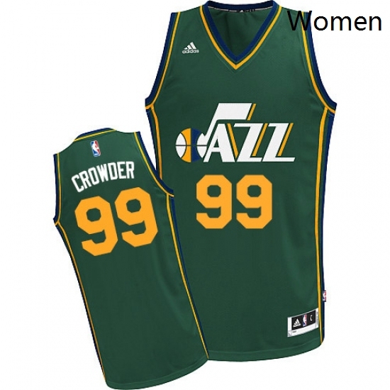 Womens Adidas Utah Jazz 99 Jae Crowder Swingman Green Alternate NBA Jersey Womens Adidas Utah Jazz 99 Jae Crowder Swingman Green Alternate NBA Jersey
