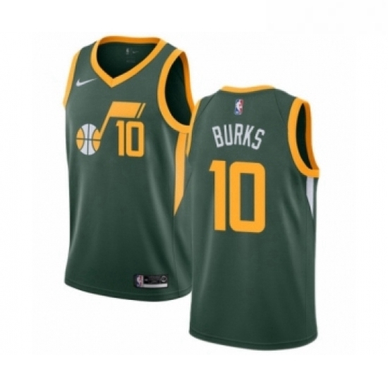 Womens Nike Utah Jazz 10 Alec Burks Green Swingman Jersey Earned Edition Womens Nike Utah Jazz 10 Alec Burks Green Swingman Jersey Earned Edition