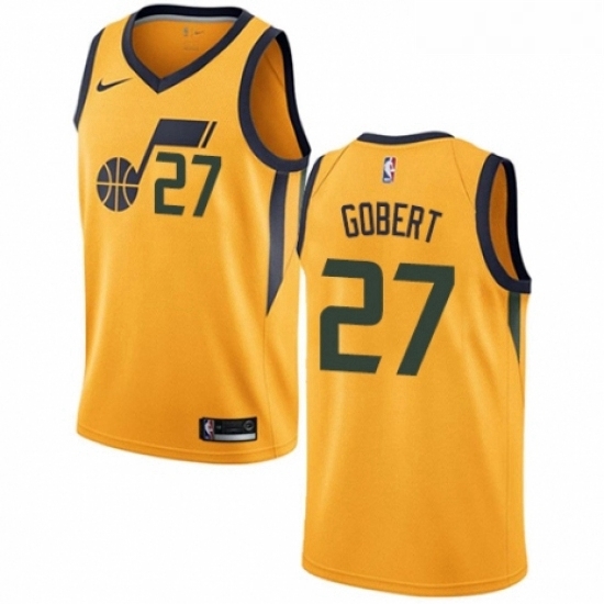 Womens Nike Utah Jazz 27 Rudy Gobert Authentic Gold NBA Jersey Statement Edition Womens Nike Utah Jazz 27 Rudy Gobert Authentic Gold NBA Jersey Statement Edition