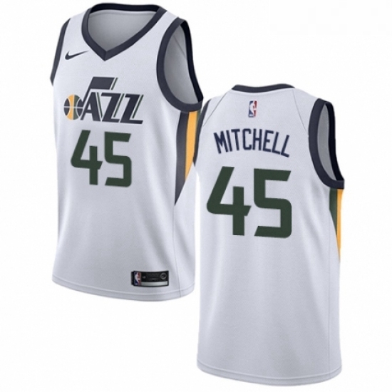 Womens Nike Utah Jazz 45 Donovan Mitchell Authentic NBA Jersey Association Edition Womens Nike Utah Jazz 45 Donovan Mitchell Authentic NBA Jersey Association Edition