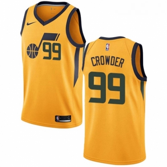 Womens Nike Utah Jazz 99 Jae Crowder Swingman Gold NBA Jersey Statement Edition Womens Nike Utah Jazz 99 Jae Crowder Swingman Gold NBA Jersey Statement Edition