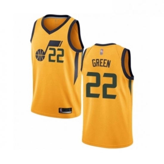 Womens Utah Jazz 22 Jeff Green Swingman Gold Basketball Jersey Statement Edition Womens Utah Jazz 22 Jeff Green Swingman Gold Basketball Jersey Statement Edition