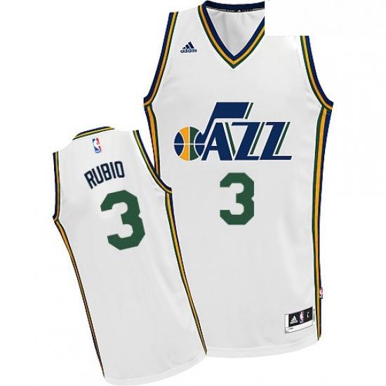 Youth Adidas Utah Jazz 3 Ricky Rubio Swingman White Home NBA Jersey Youth Adidas Utah Jazz 3 Ricky Rubio Swingman White Home NBA Jersey