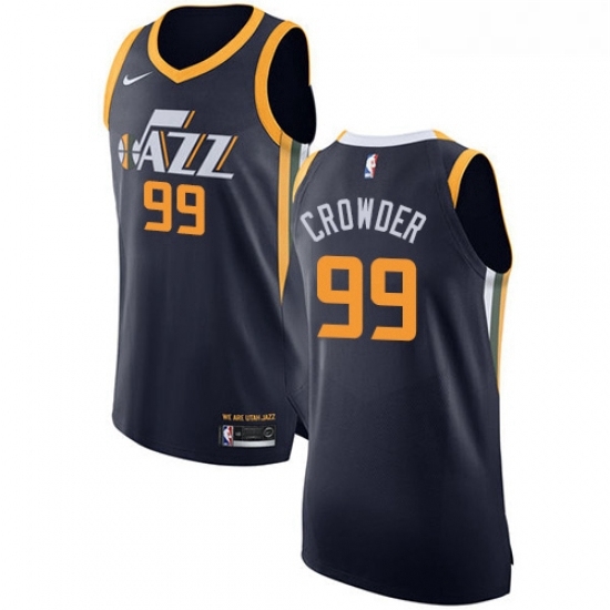 Youth Nike Utah Jazz 99 Jae Crowder Authentic Navy Blue Road NBA Jersey Icon Edition Youth Nike Utah Jazz 99 Jae Crowder Authentic Navy Blue Road NBA Jersey Icon Edition