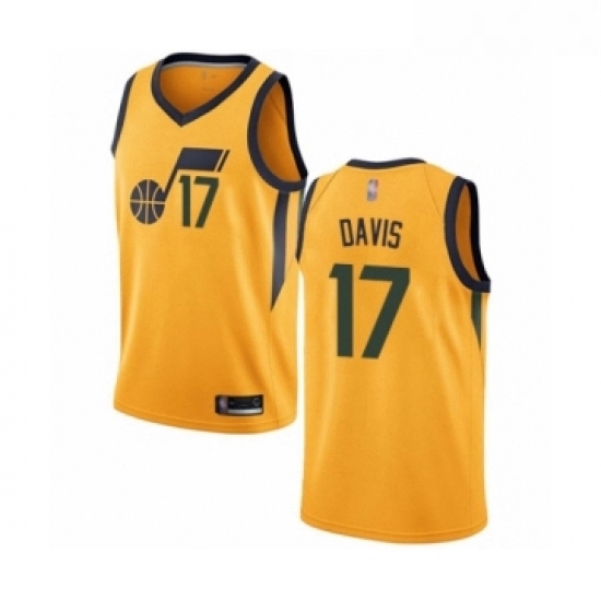 Youth Utah Jazz 17 Ed Davis Swingman Gold Basketball Jersey Statement Edition Youth Utah Jazz 17 Ed Davis Swingman Gold Basketball Jersey Statement Edition