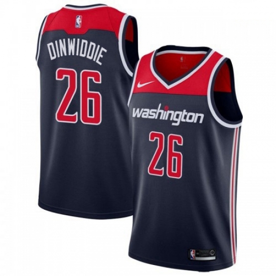 Men Nike Washington Wizards 26 Spencer Dinwiddie Navy Blue NBA Swingman Statement Edition Jersey Men Nike Washington Wizards 26 Spencer Dinwiddie Navy Blue NBA Swingman Statement Edition Jersey