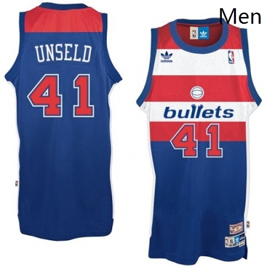 Mens Adidas Washington Wizards 41 Wes Unseld Swingman Bullets Throwback Blue NBA Jersey Mens Adidas Washington Wizards 41 Wes Unseld Swingman Bullets Throwback Blue NBA Jersey