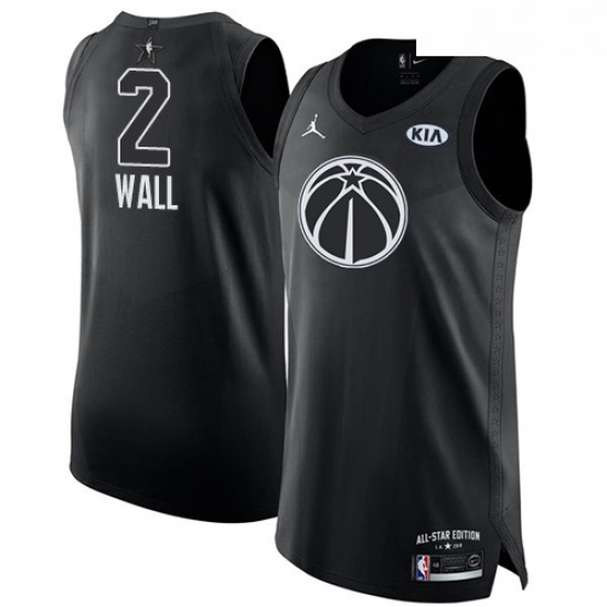 Mens Nike Jordan Washington Wizards 2 John Wall Authentic Black 2018 All Star Game NBA Jersey Mens Nike Jordan Washington Wizards 2 John Wall Authentic Black 2018 All Star Game NBA Jersey