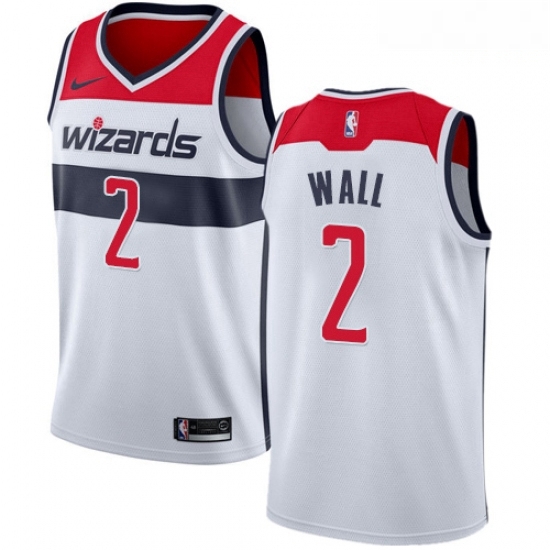 Mens Nike Washington Wizards 2 John Wall Authentic White Home NBA Jersey Association Edition Mens Nike Washington Wizards 2 John Wall Authentic White Home NBA Jersey Association Edition