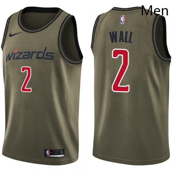 Mens Nike Washington Wizards 2 John Wall Swingman Green Salute to Service NBA Jersey Mens Nike Washington Wizards 2 John Wall Swingman Green Salute to Service NBA Jersey