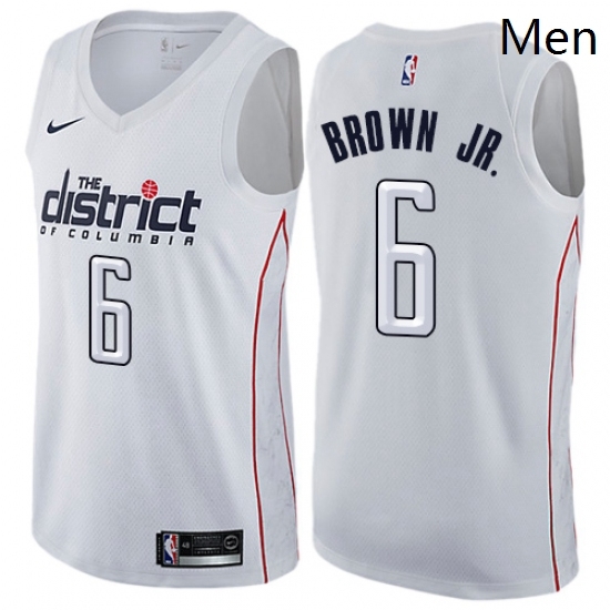Mens Nike Washington Wizards 6 Troy Brown Jr Swingman White NBA Jersey City Edition Mens Nike Washington Wizards 6 Troy Brown Jr Swingman White NBA Jersey City Edition