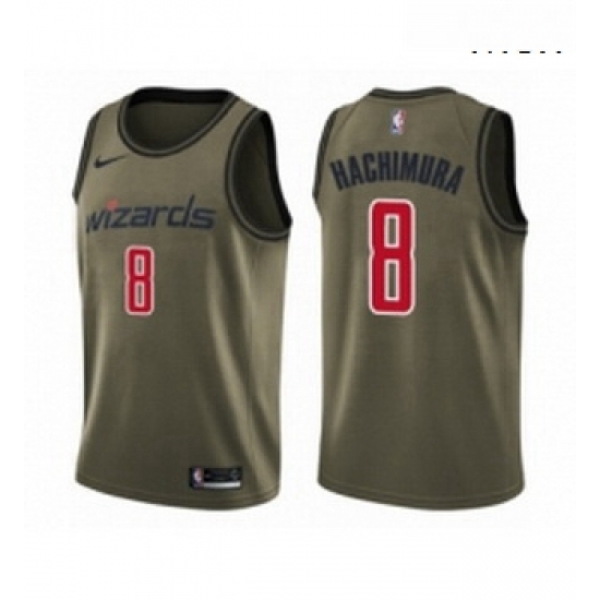 Mens Washington Wizards 8 Rui Hachimura Swingman Green Salute to Service Basketball Jersey Mens Washington Wizards 8 Rui Hachimura Swingman Green Salute to Service Basketball Jersey