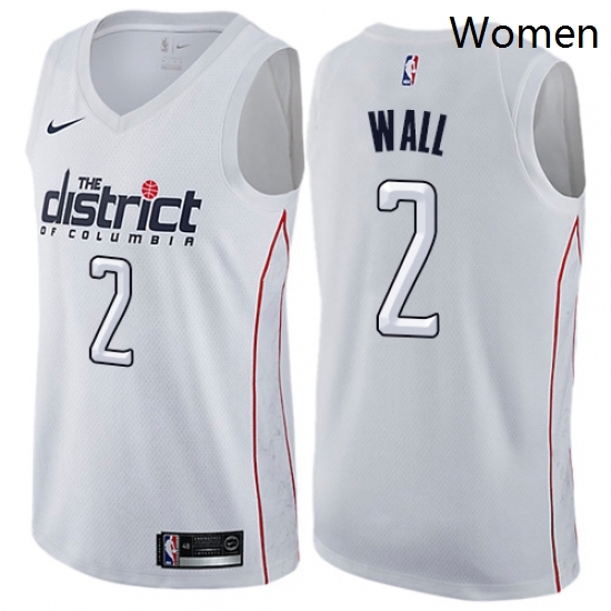 Womens Nike Washington Wizards 2 John Wall Swingman White NBA Jersey City Edition Womens Nike Washington Wizards 2 John Wall Swingman White NBA Jersey City Edition