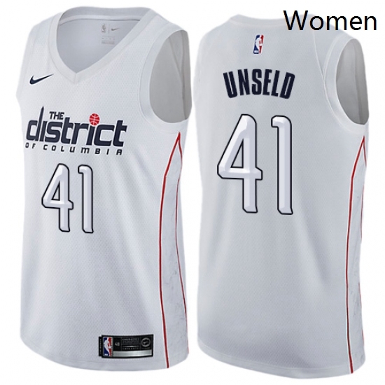 Womens Nike Washington Wizards 41 Wes Unseld Swingman White NBA Jersey City Edition Womens Nike Washington Wizards 41 Wes Unseld Swingman White NBA Jersey City Edition